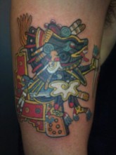 A-tribal-Aztec-tattoo-design-of-Xolotl-the-Aztec-god-of-fire-and-death-594x792
